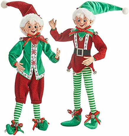 Raz uvozi Djed Mraz mali pomagači 16 pozibilan elf asst od 2 - zeleni
