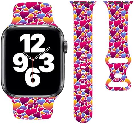 Valentine Love Heart Silicone Watch Band Smartwatch Band kompatibilan s Apple Watch Soft remenom