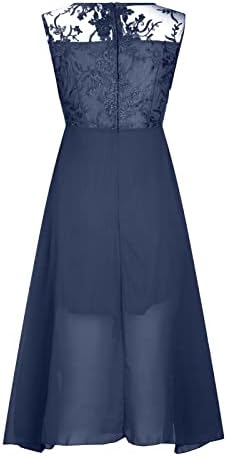Tunika Žene Ženske šifonske patchwork Okrugli vrat print maxi suknja duga haljina za žene Ljetne odjeće