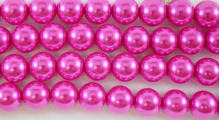 Neobične staklene biserne perle od 200kom 6mm-vruće ružičaste