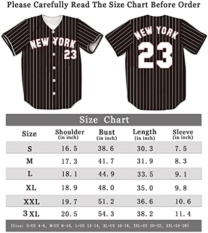 Baseball dres s prugastim printom od 99, majice njujorškog bejzbolskog tima za muškarce / žene/mlade