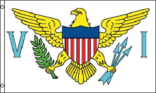 Nas Virgin Islands 3'x5 'Poliesterska zastava s Grommetsom g. I gospođe Claus