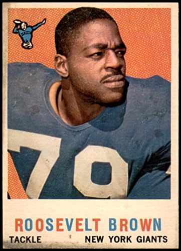 1959. Topps 114 Roosevelt Brown New York Giants-FB Fair Giants-FB Morgan St.