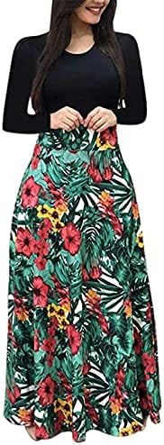 Haljine za žene 2023., duga Maksi haljina s kratkim / dugim rukavima s cvjetnim uzorkom, ljetna moda, Ležerne boho haljine od sunca