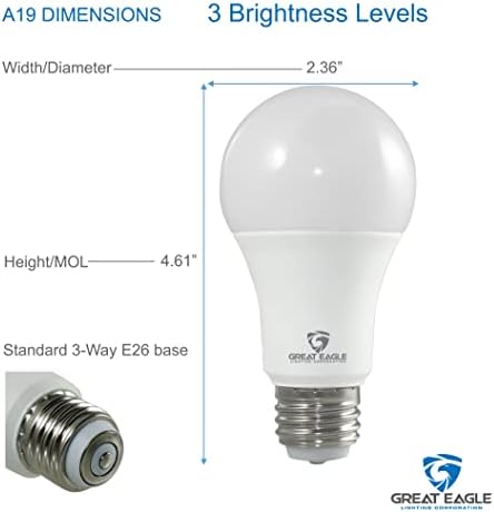 Ekvivalent 40/60/100 vata 3-smjerna LED Svjetiljka 919 3000 inča meke bijele boje
