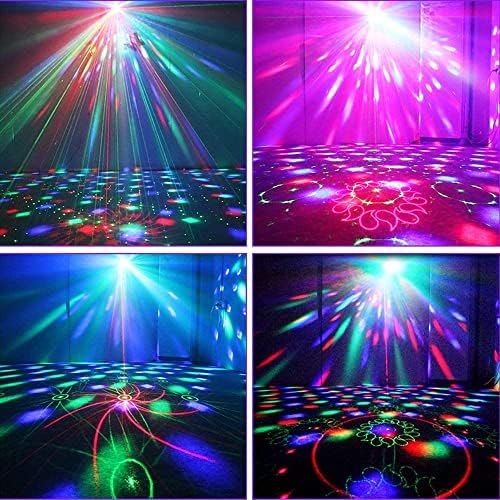 Party svjetla, rotirajuća disko lopta DJ svjetla LED pozornice Strobe Strobo Lights Aktivirano s daljinskim upravljačem za zabave Xmas