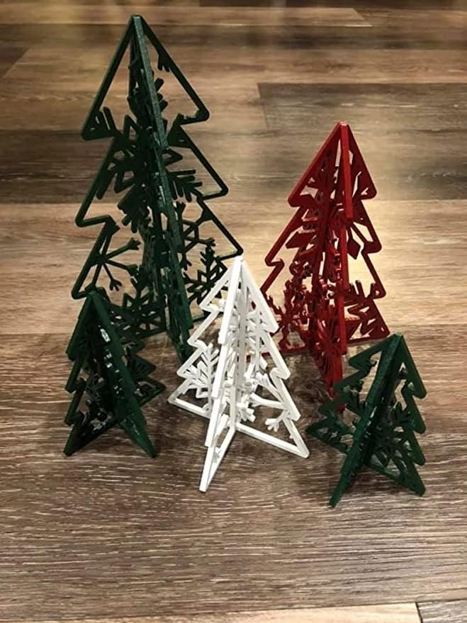 3D snježna pahuljica božićna drvca Slatka, božićni dekor, praznični dekor, drveni dekor kuće, polica