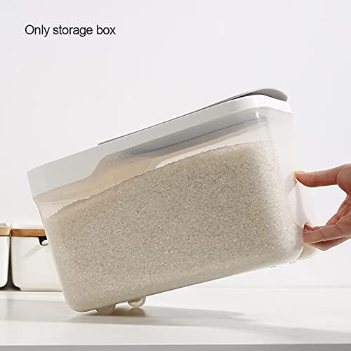 Dozator riže 5 kg spremnik za rižu s mjernom čašom dozator žitarica spremnik za žitarice kutija za skladištenje riže s preklopnim poklopcem