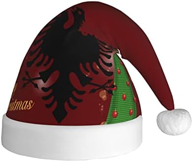 Albanski orao smiješni odrasli plišani šešir Djeda Božićnjaka Božićni šešir za žene i muškarce Božićni blagdanski šešir
