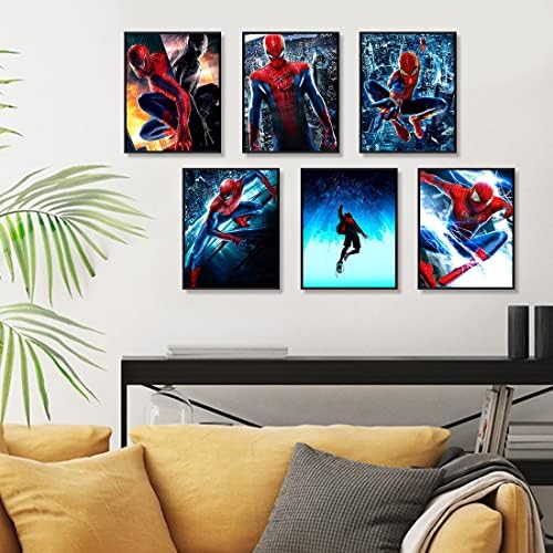 Spider Plakat - Tematske umjetničke slike Set od 6 8 x 10 plakati bez okvira platna plakati umjetnički plakati crtani plakati Dječji