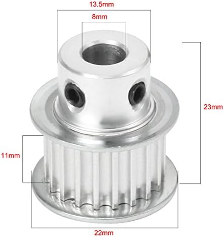 Iivverr aluminij 3 m 20T 8 mm bušilice rupe za vrijeme praznog remenje Sinkroni kotač s ležajem za 10 mm remen (aluminio 3 m 20t 8