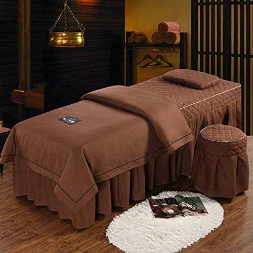 Zhuan Premium masaža stol set setovi kozmetički pokrivač 4 komada prozračna masaža kreveta suknja jastuka jastuka spa krevet s licem