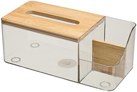 Genigw Box Box Box Odjeljak za dizajnersko tkivo vidljivo svjetlo za skladištenje daljinskog upravljača kutija s drvenim poklopcem