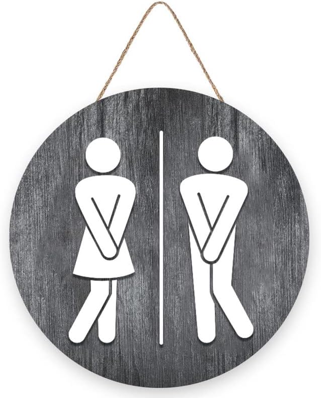 Smiješni toaletni dekor za kupaonicu potpisuje znakovi kupaonice drveni rustikalni zidni dekor Viseće seoske kuće za ukrašavanje seoske
