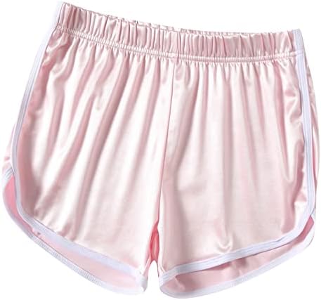 Jorasa Atletske kratke hlače za žene elastične struke trenirke s visokim strukom Kratke hlače u boji Blok hlače Bling Sweatshorts Slacks