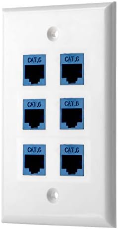 Pokivir - Cat6 Keystone Ethernet zidna ploča ženska do ženskog - bijela