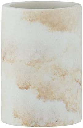 WENKO ODOS držač za toaletni četkica, poliresin, zlato/mramorni, 37 x 7,5 x 7,5 cm