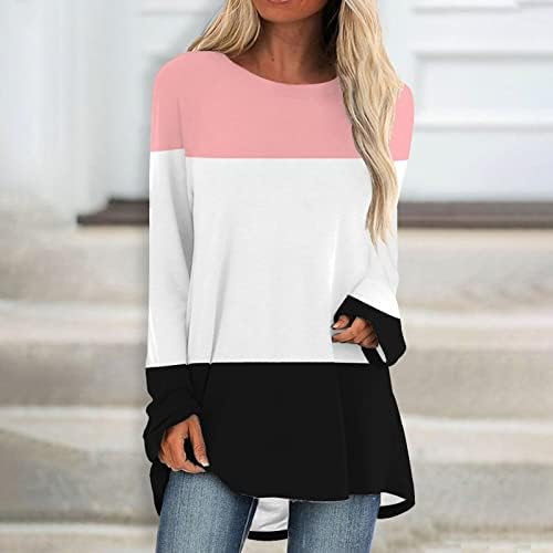 Ženska majica s dugim rukavima s dugim rukavima, majica s printom u boji s dugim rukavima, široka majica s dugim rukavima, majica s