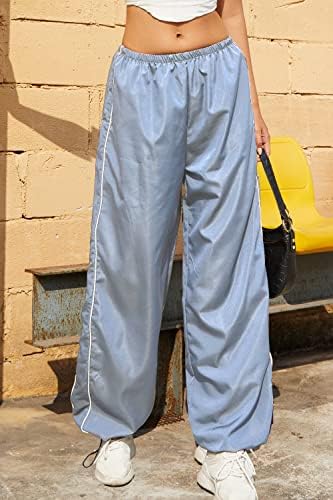 Evitgof žene vrećasti teretni padobrane hlače široke noge casual parechute staze hlače