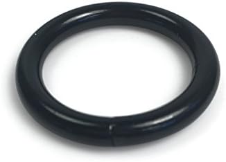 1 Zavareni O-prsten Crni obloženi 4,5 mm debljine O prstenove kožni zanatski hardver 10 pakiranja