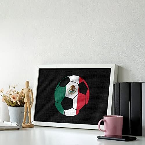 Meksički nogometni dijamantni setovi za slikanje 5d DIY Full Drill Rhinestone Arts Dekor za odrasle 8 X12