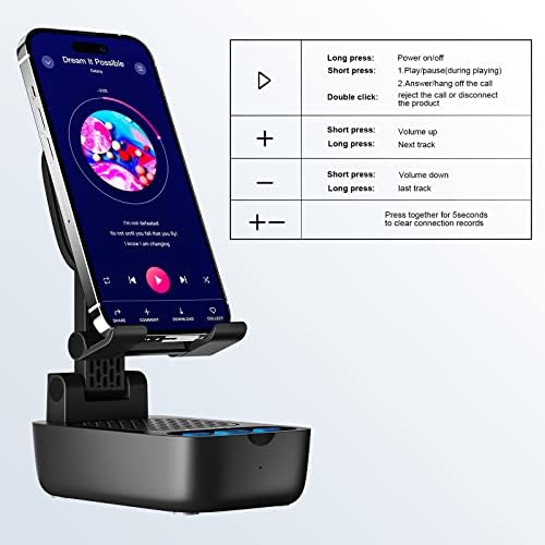COMISO BILE PELEFON START s bežičnim Bluetooth zvučnikom, bežičnim stereo dvostrukim uparivanjem, prijenosnim zvučnikom s HD surround