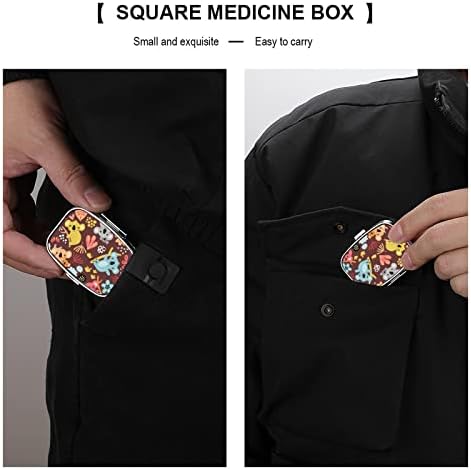 Kutija s metalnim tabletama Slatka koala tableta kućište za pohranu vitamina Male tablete organizatori za torbicu džep putovanja 2,2x1.6in