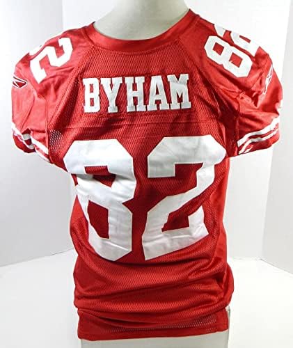 2011. San Francisco 49ers Nate Byham 82 Igra je koristio Red Jersey 46 DP28492 - Nepotpisana NFL igra korištena dresova