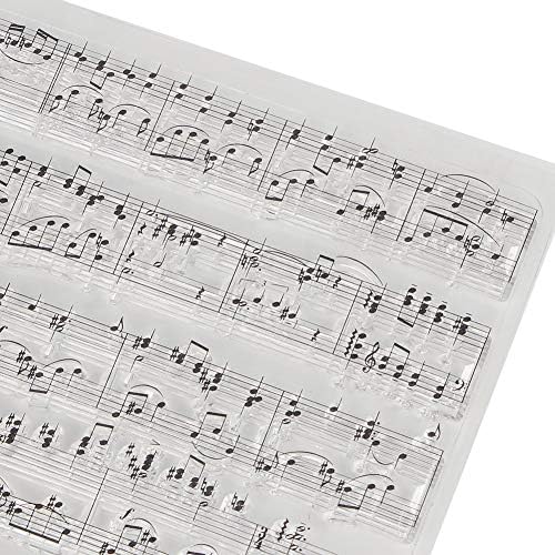 Clear Martings DIY račun Scrapbook Transparent Music Note Tema Stiska svestrana pečata Photo Album Izrada umjetničkih ukrasa