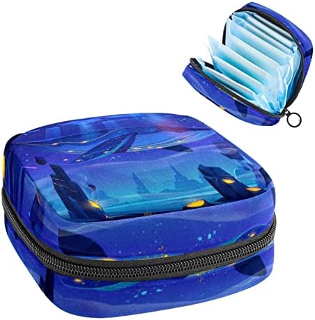 Sanitarna torba za skladištenje salveta, plava svemirska bajka s ogromnim prijenosnim torbama za menstrualne jastučiće za tinejdžerke