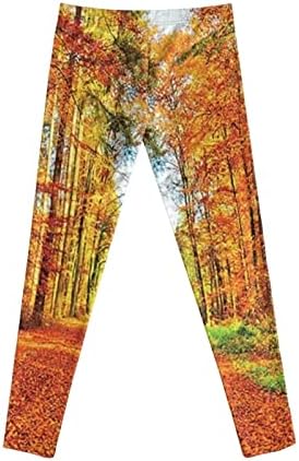 Maiyoinou tema za Dan zahvalnosti za djevojčice Twitpants Visoki struk kompresije joge hlače za 4-13 godina