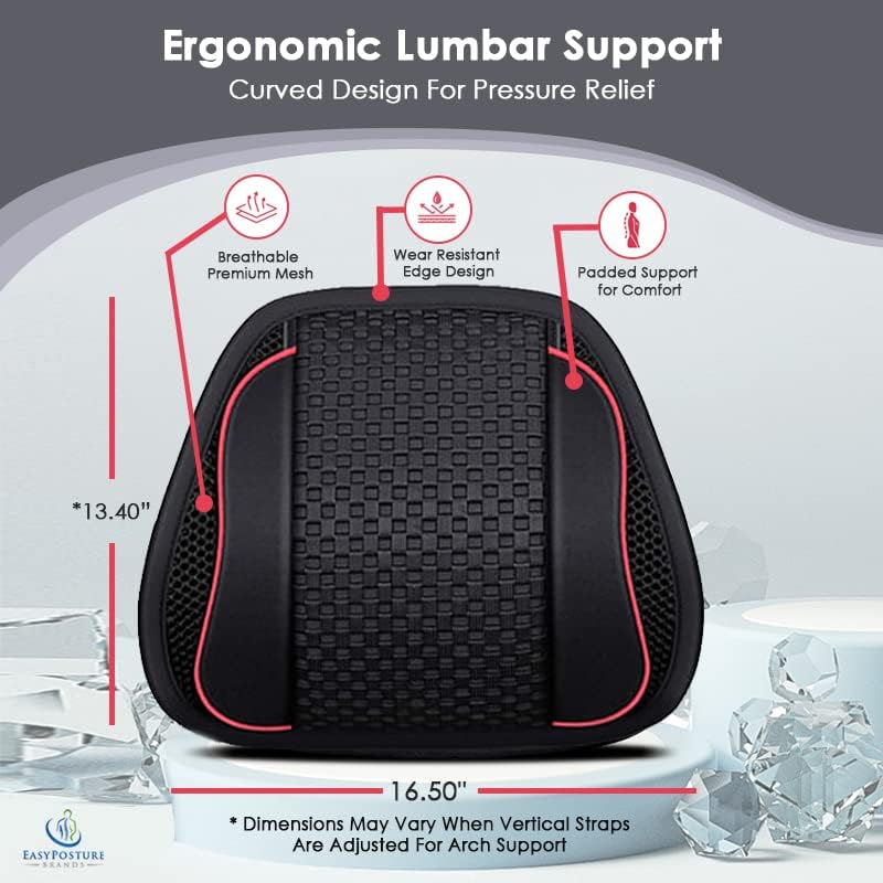 Lumbalni jastuk za podršku za vožnju u automobilu Podrška za podršku za stolicu, čvrsta potpora za držanje za ublažavanje bolova u