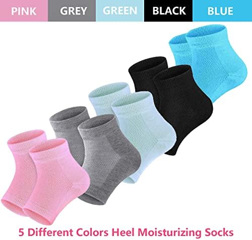 Hidratantne gel čarape za petu čarape s otvorenim prstima Spa čarape bez čarapa obložene gelom za suhu tvrdu ispucalu petu