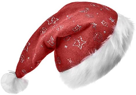 5 4-inčna visokokvalitetna baršunasta udobna Božićna kapa za odrasle Djeda Božićnjaka s dodatnim plišanim manšetama i Pom Pom