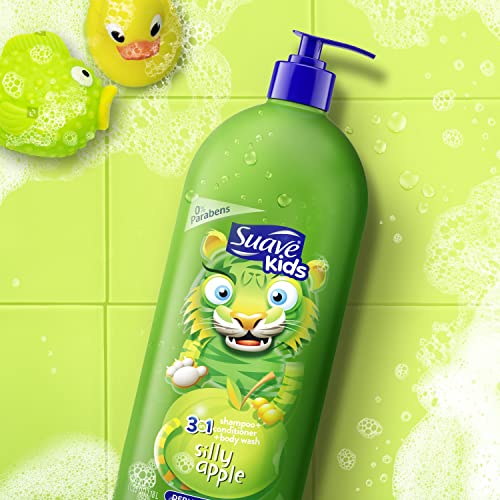 3-u-1 šampon, regenerator, pranje tijela za kupanje bez suza, glupa jabuka, dermatološki testirani dječji šampon 3-u-1 formula, 40