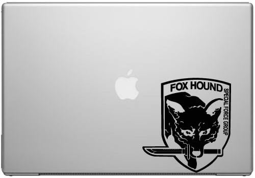 Metal Gear Foxhound - Crni vinilni naljepnica za 13 MacBook