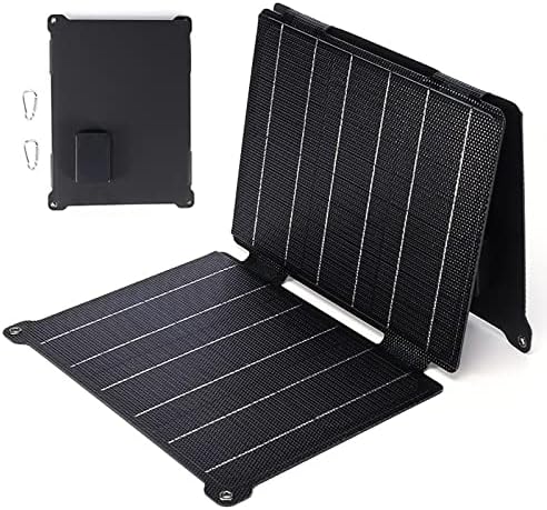 XUCS sklopivi solarni paneli, 21W 5V/12V solarni punjač s karabinom, dvostruki USB+DC portovi, za aktivnosti na otvorenom putovanja