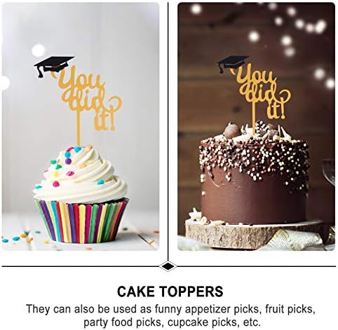 Aboofan 5PCS diplomiranje Cupcake Toppers Acril Desert torta ukrasi zabave zabave