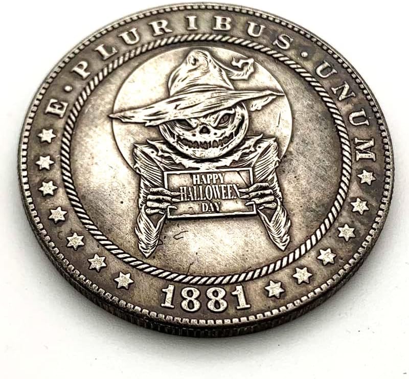 1881. Wandering Coins Halloween mesing stare srebrne medalje igraju zanatske bakrene srebrne kovanice komemorativne kovanice