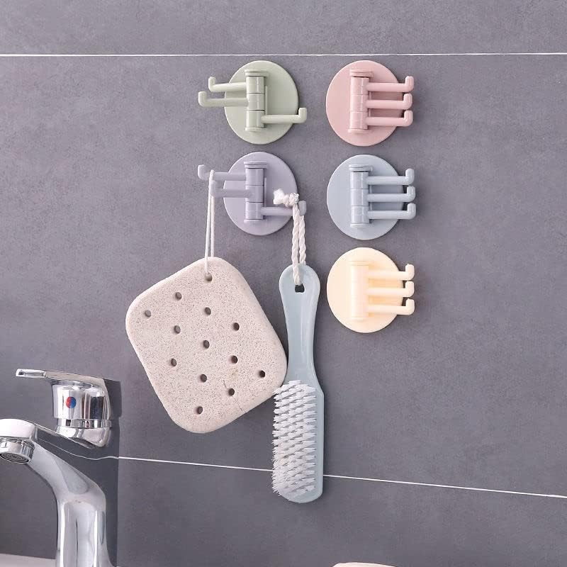 Lukeo 5pcs samo -ljepljiva kuhinja zidna vrata kuka za privjesak za ručnike za ručnike za kupaonicu multifunkcionalni skladištenje