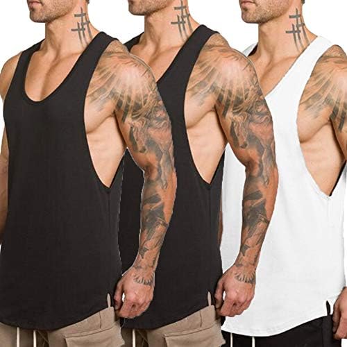Zuevi mišićni tenk vrhovi za muškarce izrezane otvorene strane bodybuilding vest majice za vježbanje u teretani