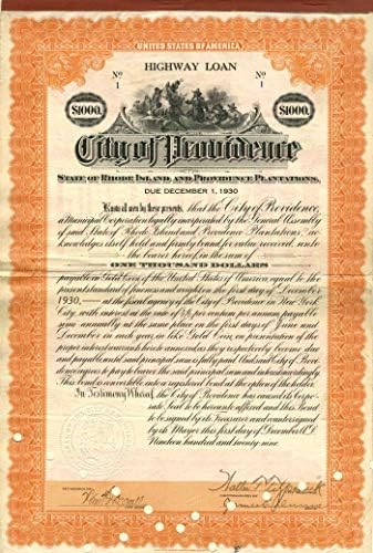 Grad Providence - Certifikat 1 - Obveznica