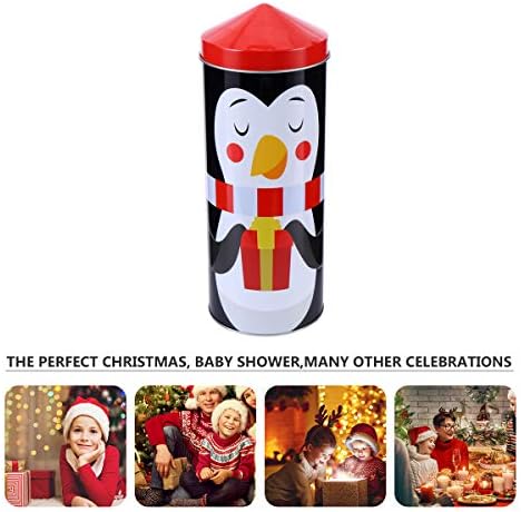 Doitool 1pc božićni tematski uzorak ukras za limenke Spire Tin Box poklon bombon božićni dekor