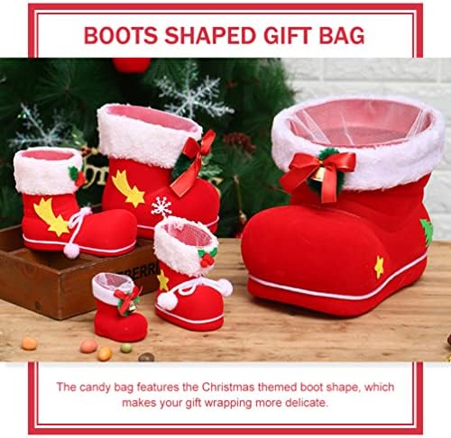 9 4pcs božićne bombonske cipele cipele Djeda Božićnjaka poklon čarapa spremnik za grickalice stol za božićne zabave središnji dijelovi