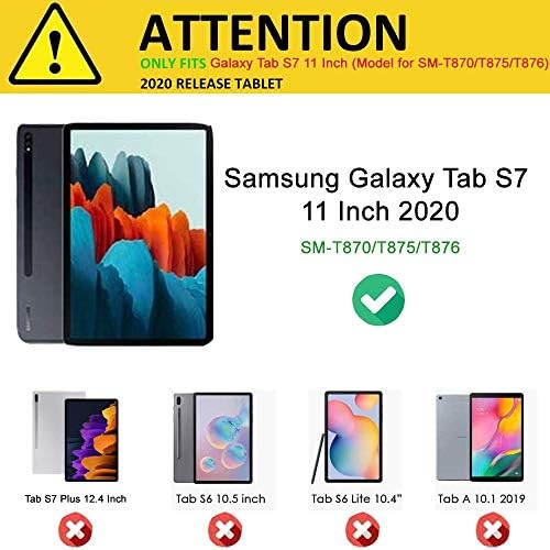 Litchi Samsung Galaxy Tab S8/S7 11 inčni futrola 2022/2020, teška futrola s remenom S-PEN-a, pojas ramena za rame za SM-X700/X706/T870/T875/T876-RED