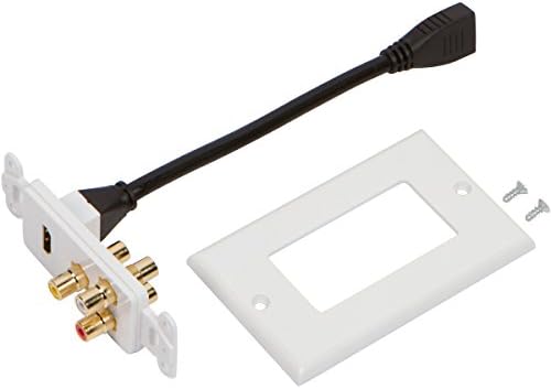 Kupčeva točka HDMI pigtail RCA zidna ploča [UL navedena]