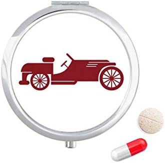 Crveni Geometrijski obris klasičnih automobila Futrola za tablete džepna kutija za pohranu lijekova spremnik za doziranje