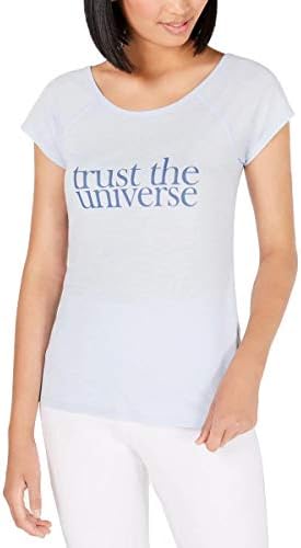 Ideologija žena vjeruje u svemirsku grafičku joga majicu plava xxl