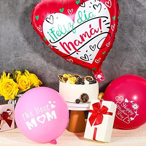 56 PCS Majčin dan zabave baloni španjolski majčin dan ukrasi lateks sretni majčini dan baloni male majke Dan baloni srce rođendan mama