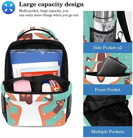 TBOUOBT putovanja ruksak set Lagano laptop casual ruksak za žene muškarce, crtani amortijski lisica zima